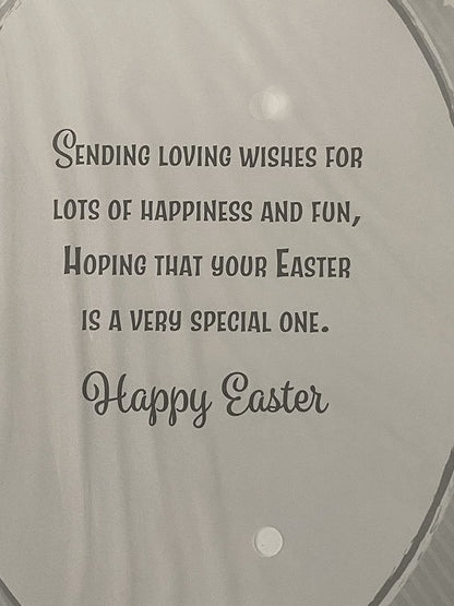 To A Great Brother Sending Special Easter Wishes Easter Card Red- Multi Easter Eggs/Multi Words Foil Detail