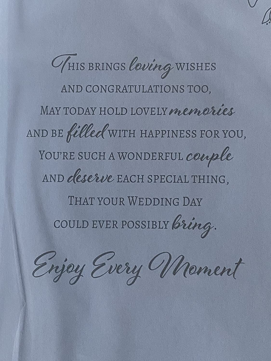 To A Wonderful Daughter & Your Husband On Your Wedding Day Forever & Always Wedding Day Card White/Silver-Heart/Words 3D/Foil Detail(PRELUDE48743)