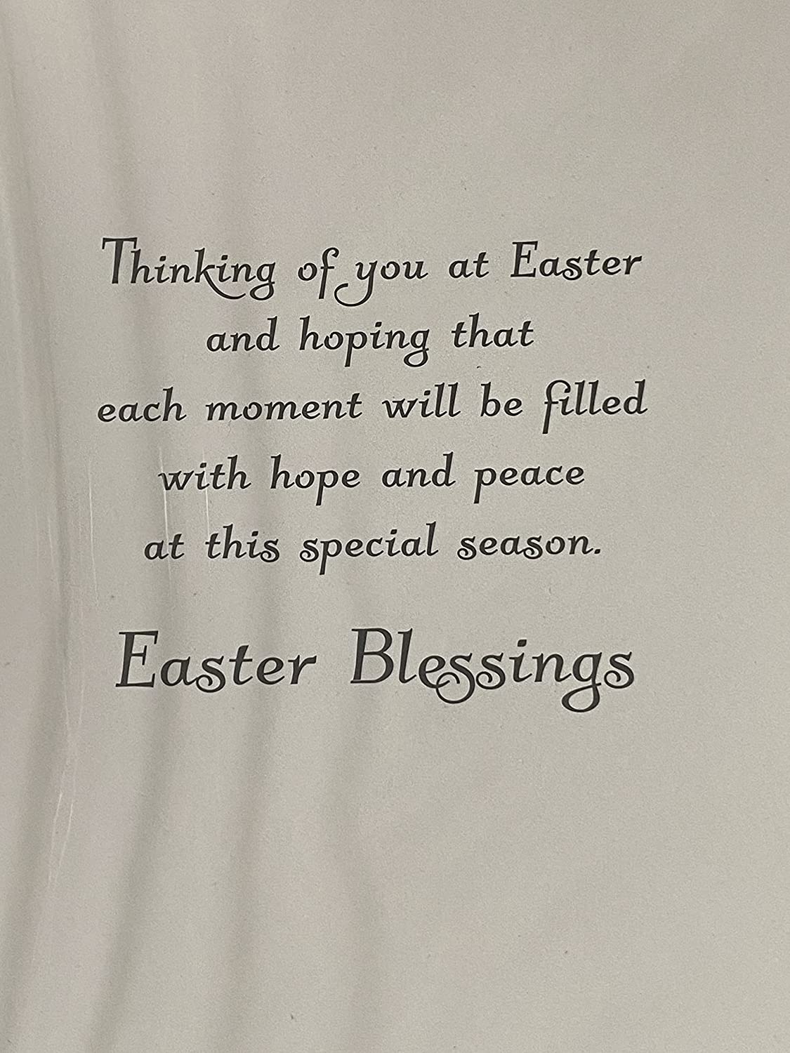 Easter Blessings To All The Family Easter Card Floral Cross/Gold Words Foil Detail