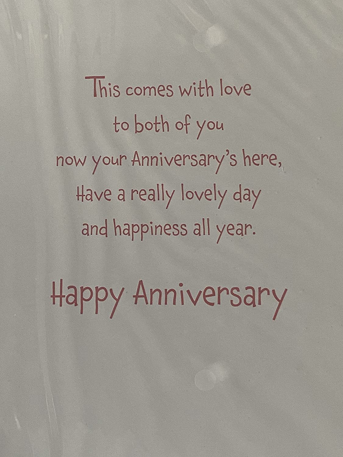 Happy Anniversary To A Lovely Nan & Grandad Love & Happiness On Your Anniversary Wedding Anniversary Card Sitting Teddies/Flowers/Words Glitter/Foil Detail(PH43652A)